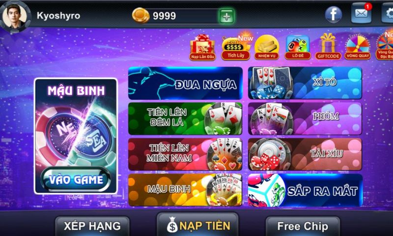 Game Mậu Binh online Shbet